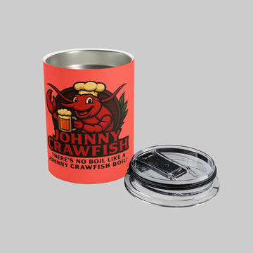 Johnny Crawfish 10oz Tumbler – Fun Drinkware for Crawfish Boils, Parties, and Gifts