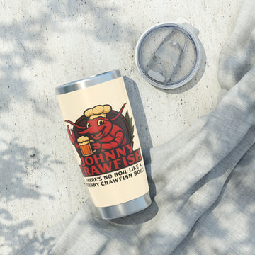Johnny Crawfish 20oz Tumbler – Colorful & Insulated Drinkware for Seafood Lovers