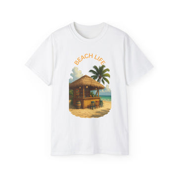 Beach Life Unisex Ultra Cotton Tee, Summer T-Shirt, Vacation Apparel, Casual Top, Gift for Beach Lovers, Coastal Fashion