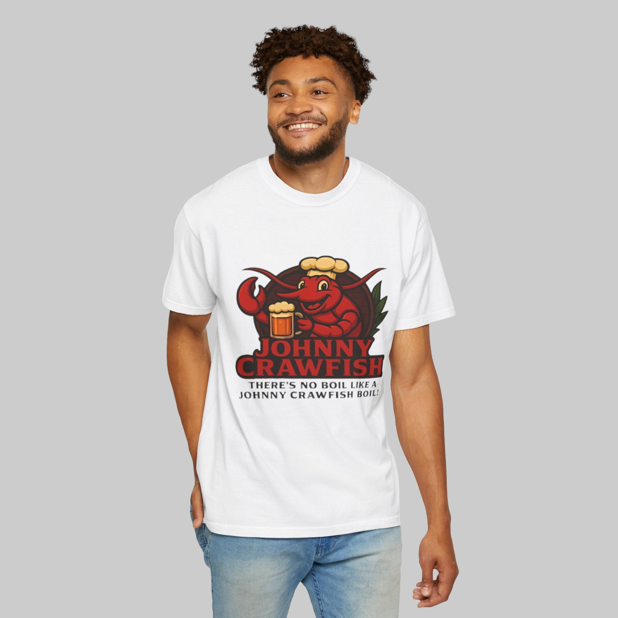 Johnny Crawfish Boil T-Shirt – Fun Seafood Lover Tee for Summer Festivals