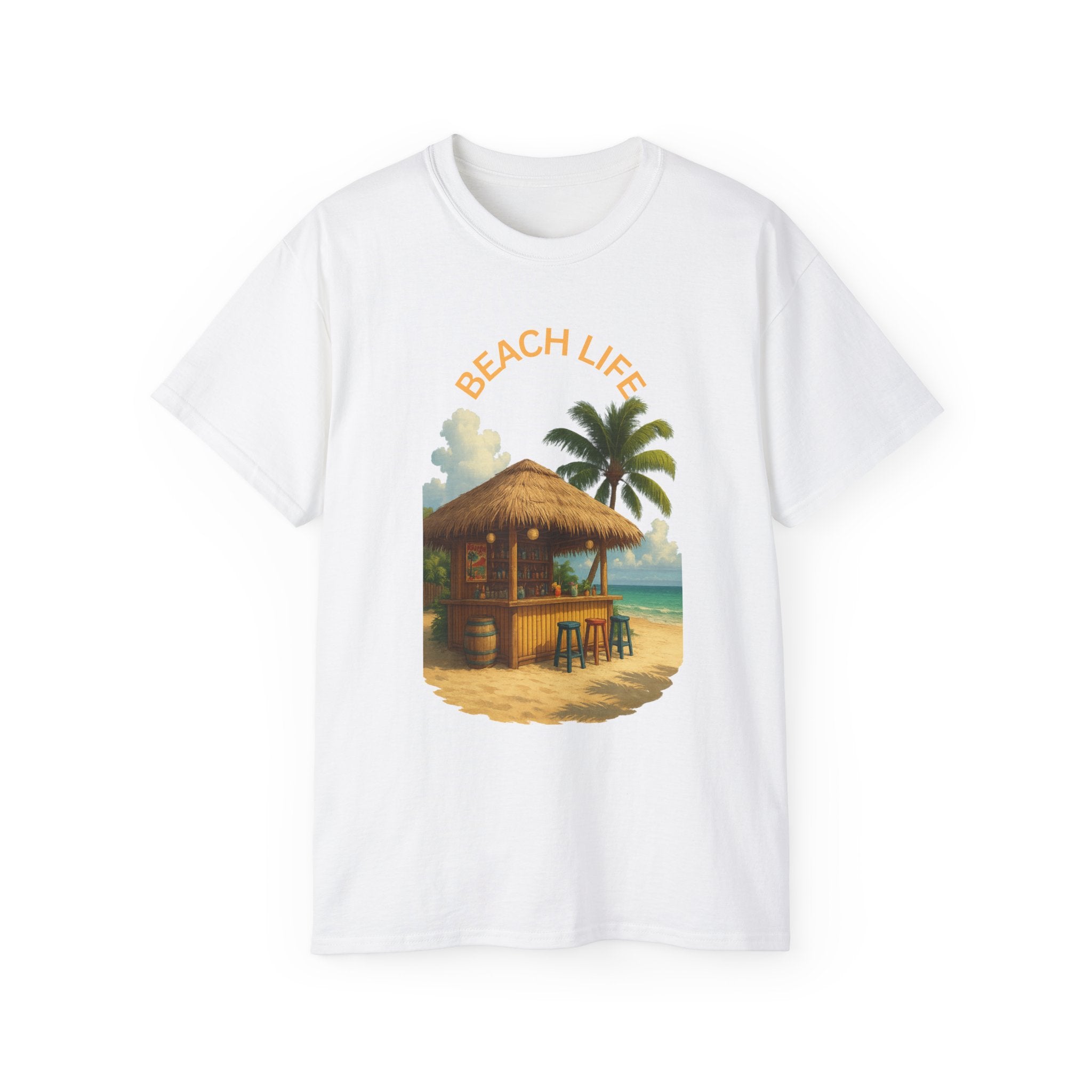 Beach Life Unisex Ultra Cotton Tee, Summer T-Shirt, Vacation Apparel, Casual Top, Gift for Beach Lovers, Coastal Fashion